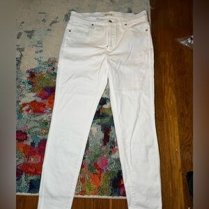 Madewell white skinny jeans